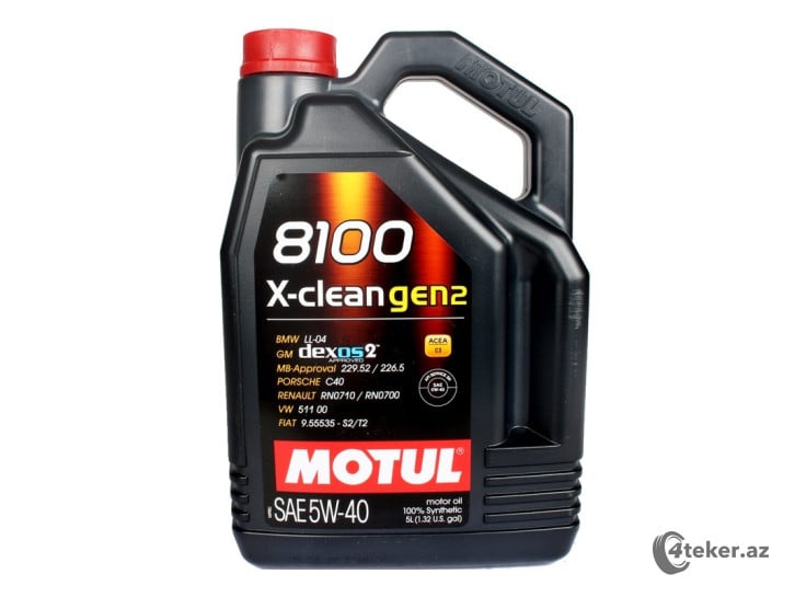 Motul 8100 X-Clean GEN2 5W40, 5L