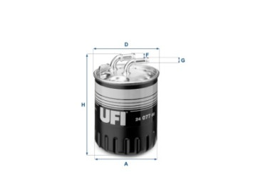 Yanacaq filteri UFI 2407700 Yanacaq filteri UFI 2407700