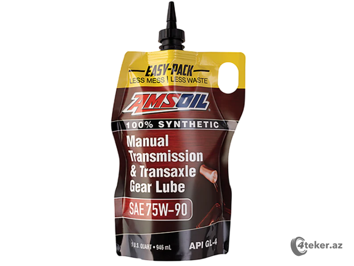 AMSOIL 75W-90 Manual Transmission Fluid Easy Pack, 0.946L