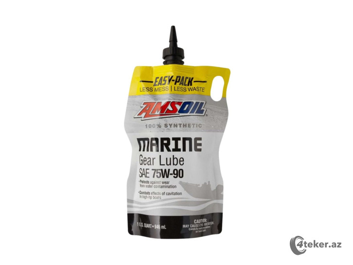 AMSOIL Synthetic Marine Gear Lube 75W-90 Easy Pack, 0.946L